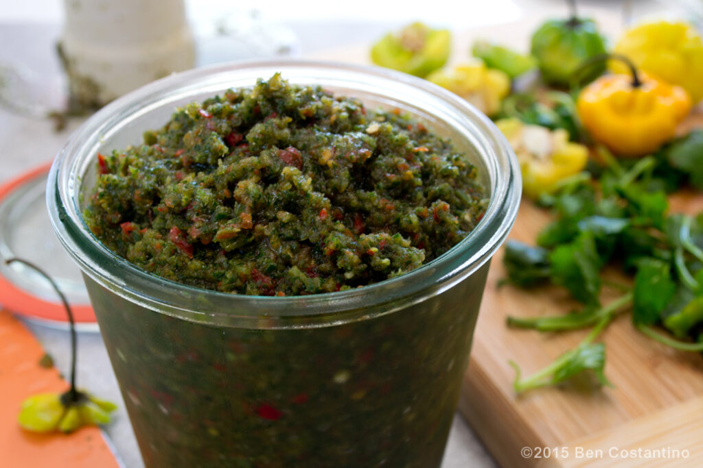 Puerto Rican sofrito freshly made