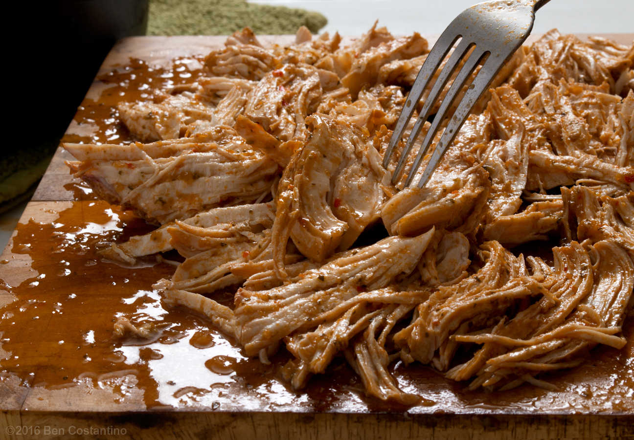 Pulled chicken breast