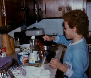 me as a home cook 8 years old