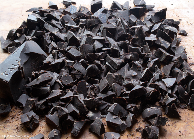 homemade chocolate chunks for chocolate chip cookie