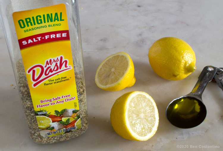 ingredients for no-salt kale chips