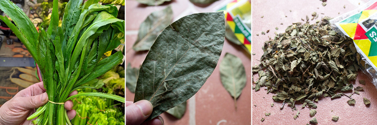 culantro, avocado leaf, and Mexican oregano