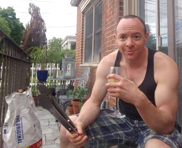 barbecuing on my balcony