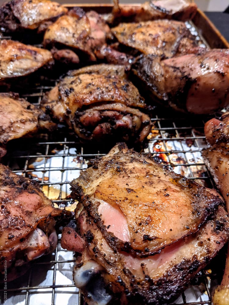 jerk chicken finihsed in the oven