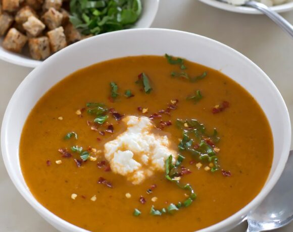 Sicilian tomato eggplant soup