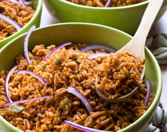 jollof rice served