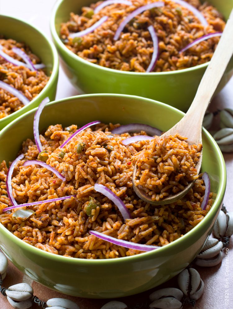 jollof rice served