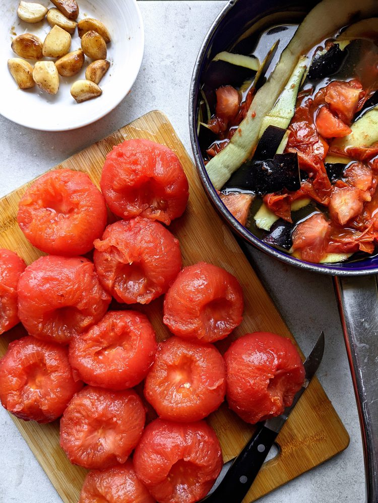 smoked tomato eggplant stock