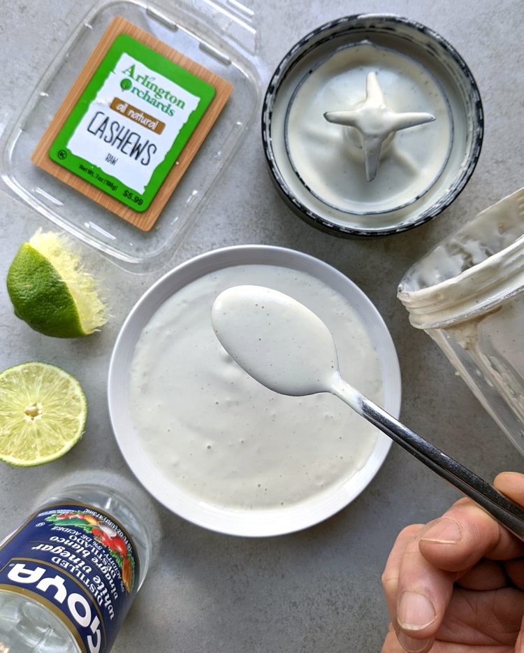 cashew lime crema