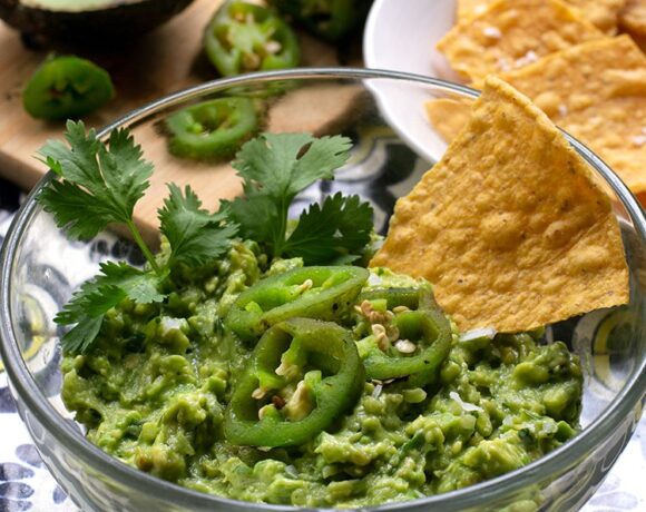 guacamole with jalapeños