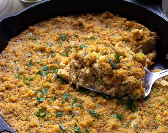 cornbread dressing with clam juice