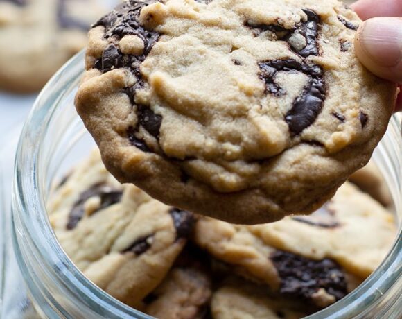 chocolate chunk cookies from the jar