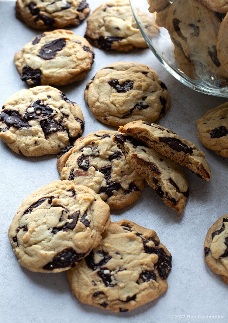 batch of chocolate chunk cookies