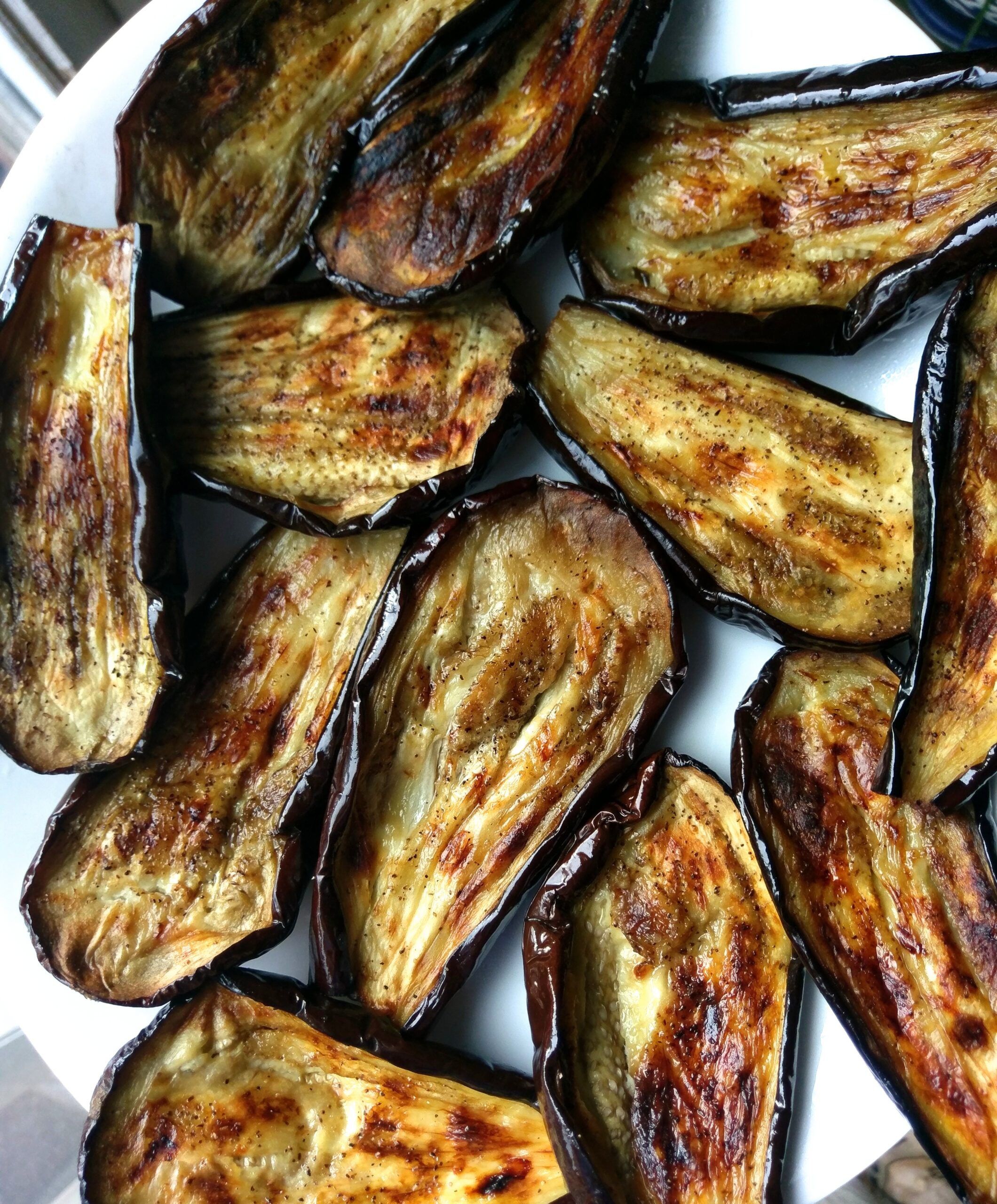 Eggplant fresh off the grill