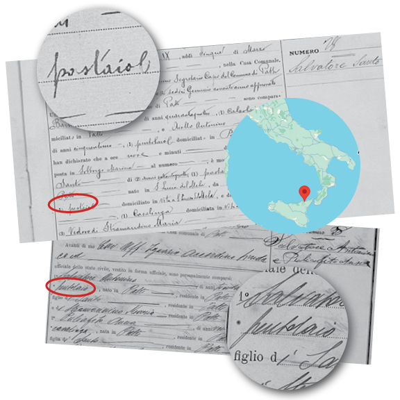 genealogy records showing my 2nd great grandfather as a pasta maker 